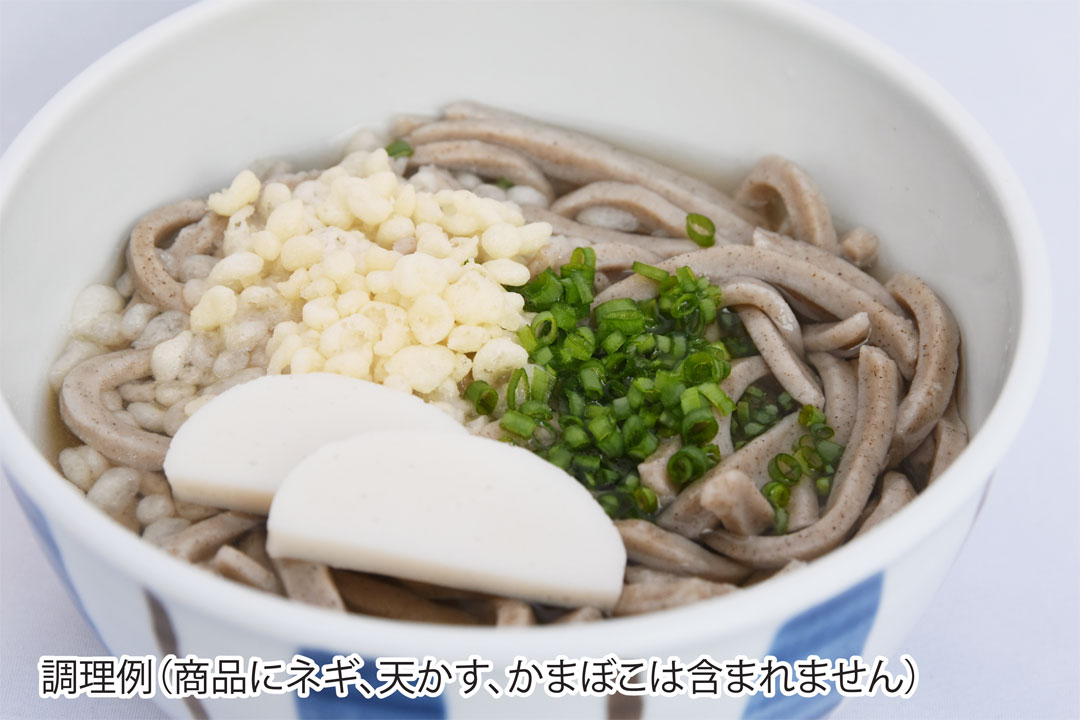 本格太麺田舎そば・わさび昆布セット【冷凍】